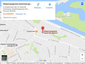 Карта канатной дороги в Нижнем Новгороде