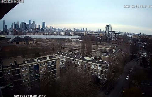 Веб-камера Лондона: вид на квартал Канэри-Уорф
