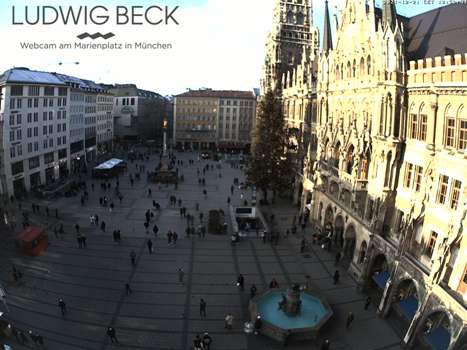 Веб-камера Мюнхена: вид на Мариенплатц