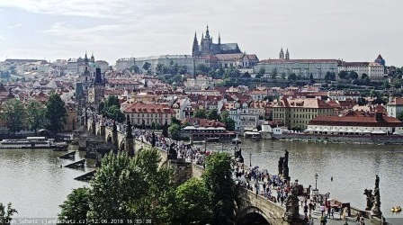 Веб камера Праги: вид на Карлов мост