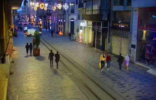 Веб камера Стамбула: вид на улицу Истикляль